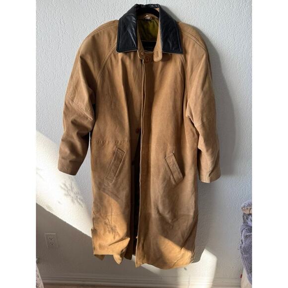 Vintage Nicole Sarhady Collections Brown Suede Barn Jacket L - Picture 4 of 16